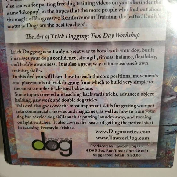 The Art Of Trick Dogging DVD Emily Larlham 2 Day Workshop Tawzer Dog 4 DVDs - Picture 6 of 9